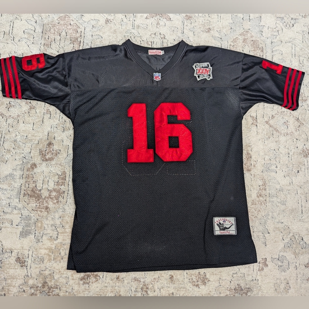 Mitchell And Ness NFL Football Jersey Joe Montana 16 Throwback Nostalgia Mens 56
